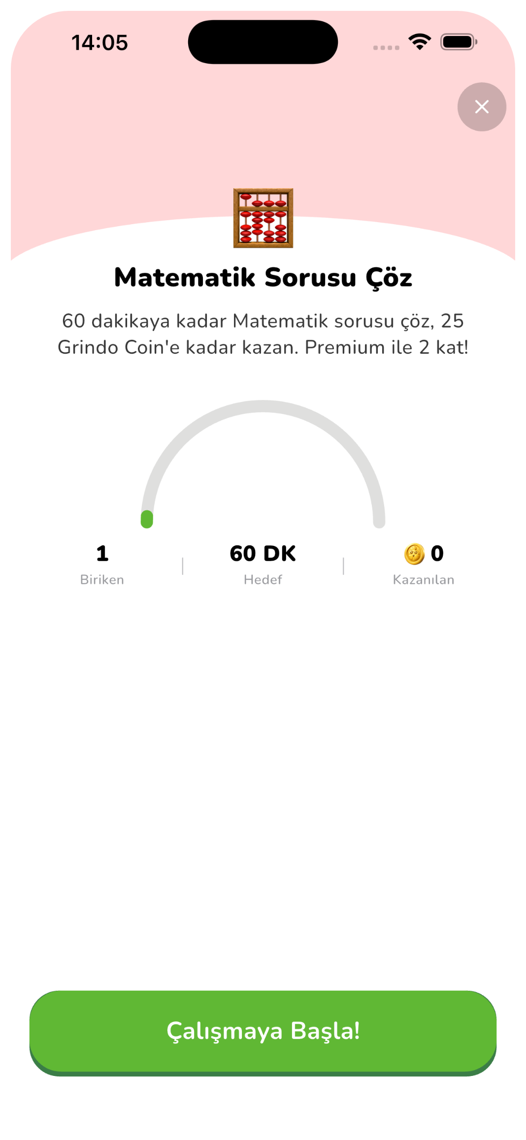 Grindo ders çalışma ekranı